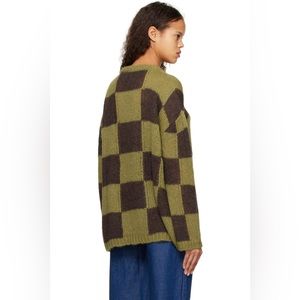 THEOPEN PRODUCT green check sweater